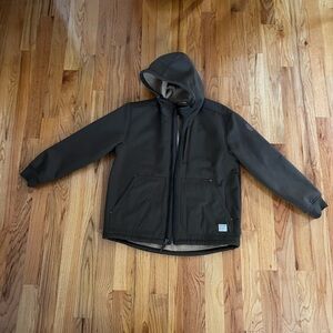 NWOT Free Country Mens Hooded Sherpa Lined Midweight Softshell Jack size XL